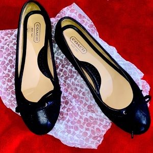 COACH Ballerina Flats, Black Size 8M